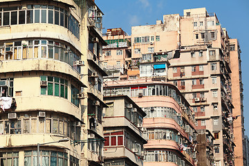 Image showing old apartment building in Hong Kong