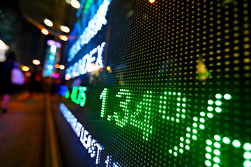 Image showing stock market price digital display abstract