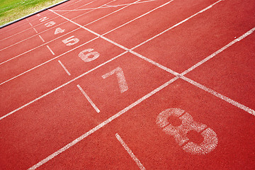 Image showing lanes of running track