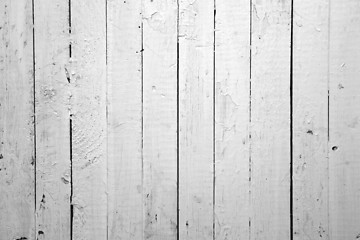 Image showing Weathered white wood