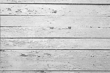 Image showing Weathered white wood