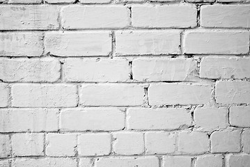 Image showing White brick wall