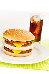 Image showing Double cheese burger