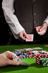 Image showing Playing poker