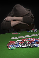Image showing Man playing poker