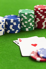 Image showing Playing poker