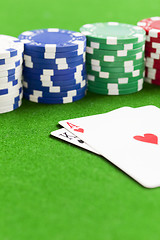 Image showing Playing poker