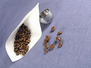 Image showing coffee filter on blue background