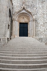 Image showing Old town of Dubrovnik, Croatia. Church door