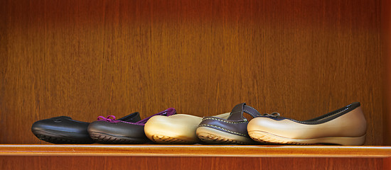 Image showing shoes on display in shop