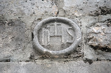 Image showing IHS sign: Jesus Hominum Salvator
