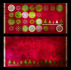 Image showing Christmas grunge cards