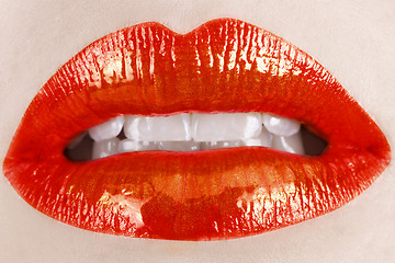 Image showing red lips