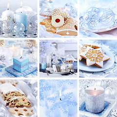 Image showing Christmas collage in white