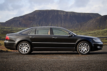 Image showing Executive black business sedan