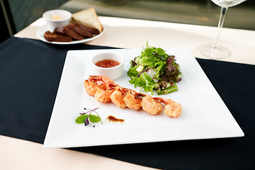 Image showing Tempura shrimps