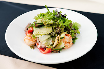 Image showing Fresh seafood salad
