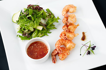 Image showing Tempura shrimps