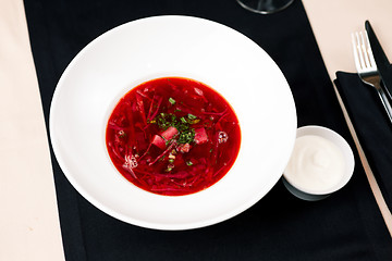 Image showing Beetroot soup