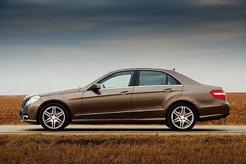 Image showing Side view of modern business sedan