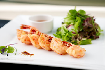 Image showing Tempura shrimps