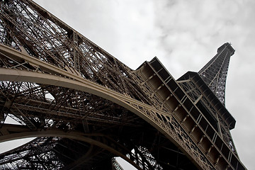 Image showing Eiffel tower at wide angle.