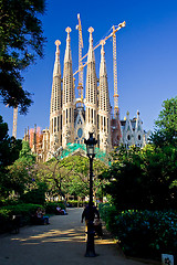 Image showing Sagrada Familia cathedral in Barcelona, Spain