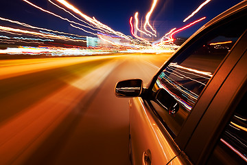 Image showing Car driving fast