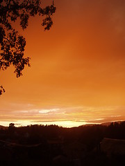 Image showing Rainy sunset