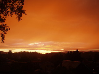 Image showing Rainy sunset