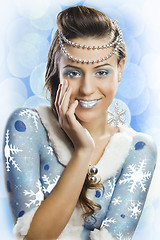 Image showing christmas beautiful girl