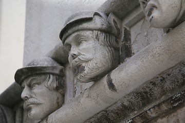 Image showing Heads, Antique bas-relief