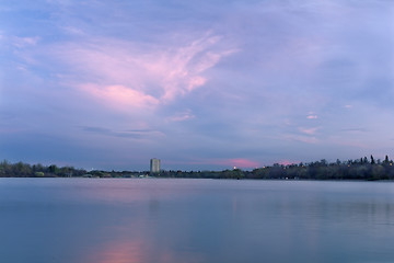 Image showing Clouds over Wascana lake