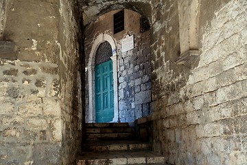 Image showing Narrow and old street in Sibenik city, Croatia