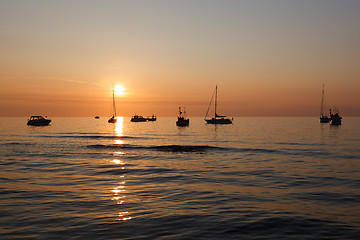 Image showing Midsummer sunset