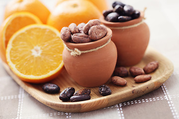 Image showing cocoa and orange