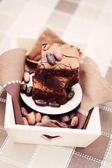 Image showing delicious brownie 