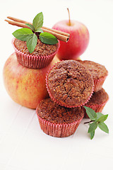 Image showing muffins with apple