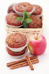 Image showing muffins with apple