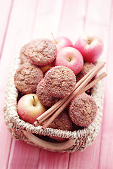 Image showing muffins with apple