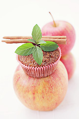 Image showing muffins with apple