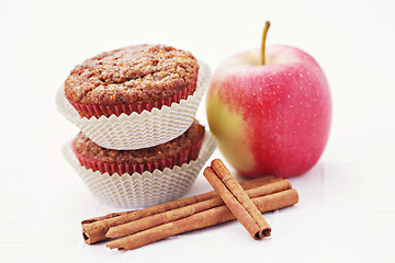 Image showing muffins with apple