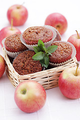 Image showing muffins with apple