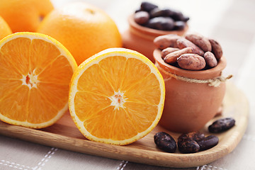 Image showing cocoa and orange