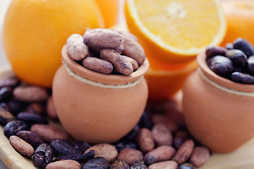 Image showing cocoa and orange