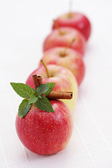 Image showing apples with mint