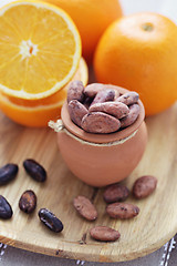 Image showing cocoa and orange