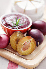 Image showing chutney plum with cheese