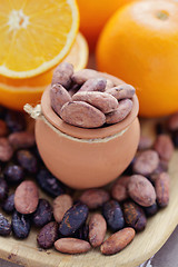 Image showing cocoa and orange