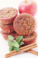 Image showing muffins with apple